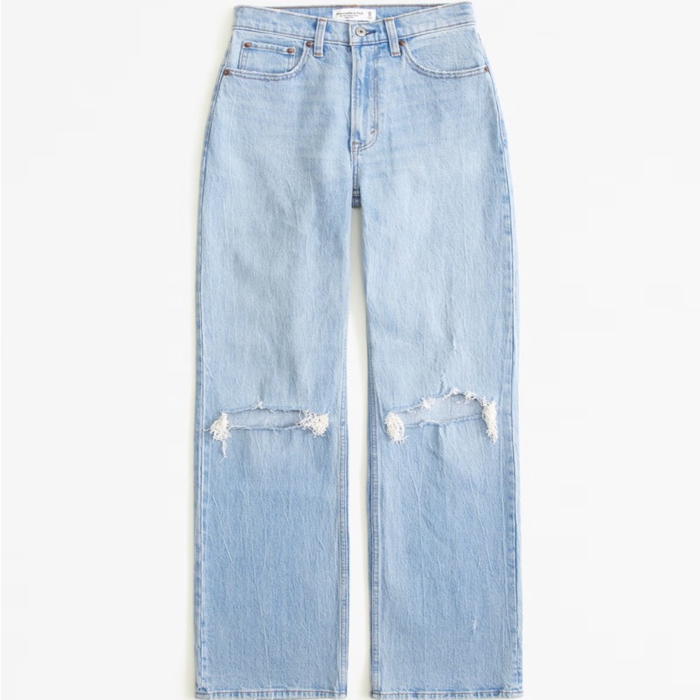 Abercrombie Ripped Curve Love High Rise 90s Relaxed Jean